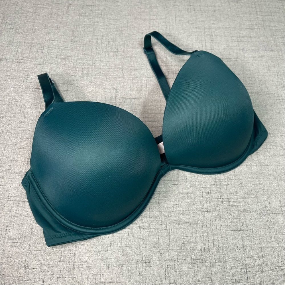 Victoria’s Secret Wear Everywhere Super Push Up Bra Green 36D - Picture 4 of 11
